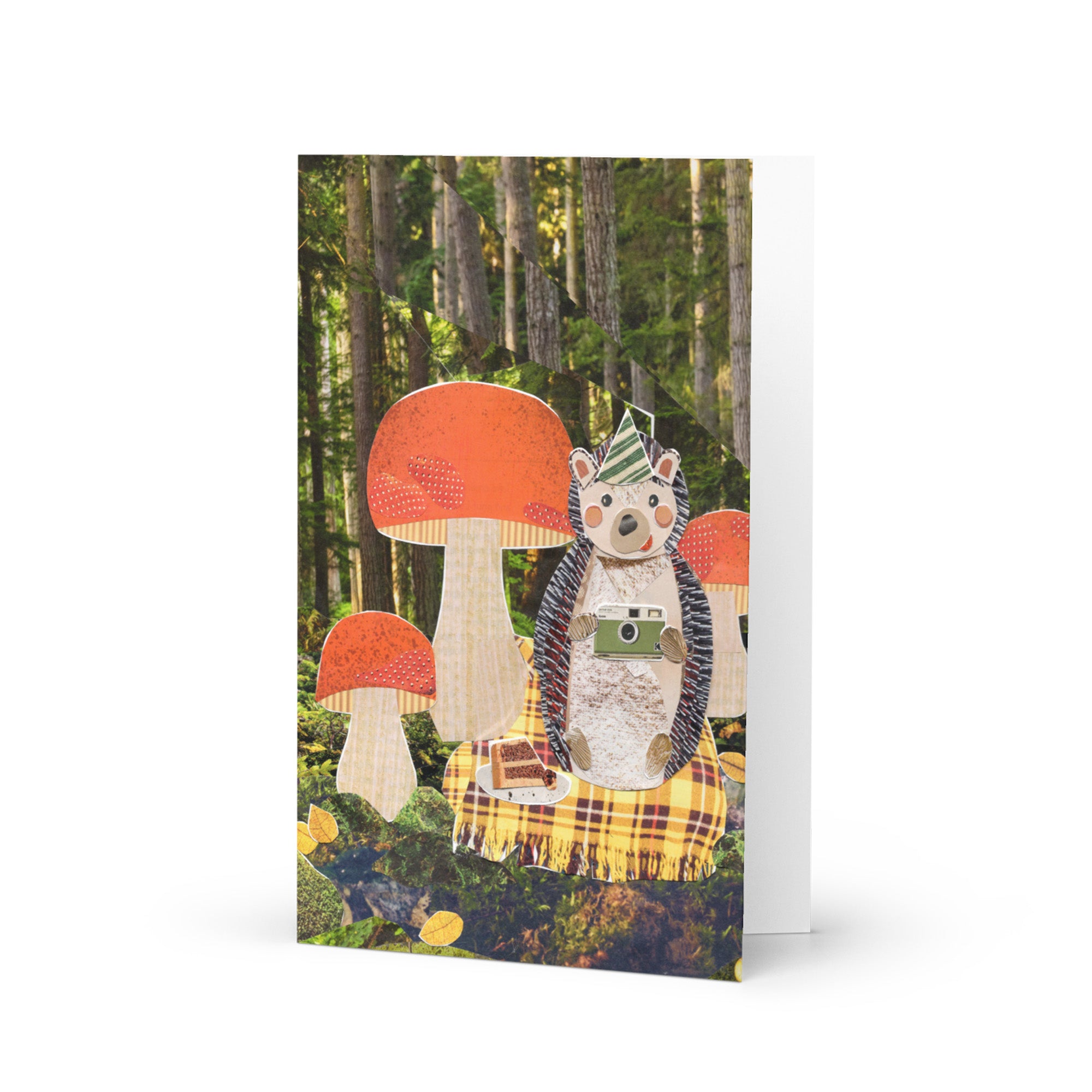 hip hip hedgehog greeting card