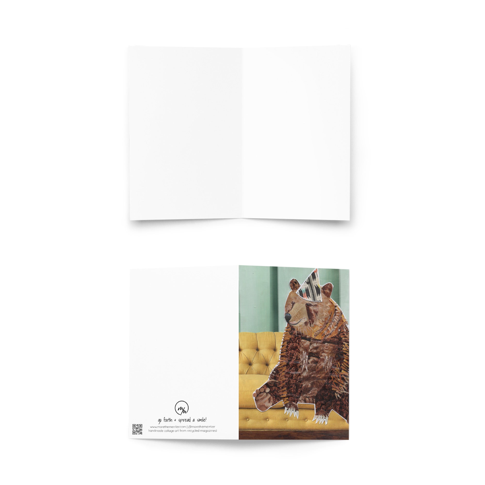 birthday bear greeting card
