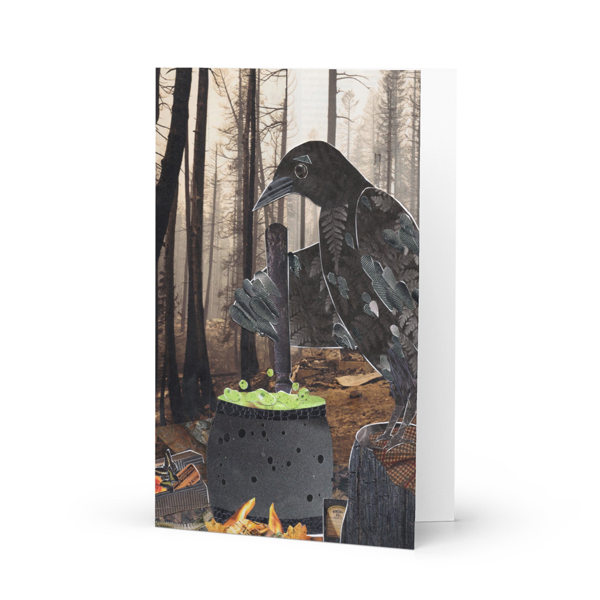 caw-dron greeting card