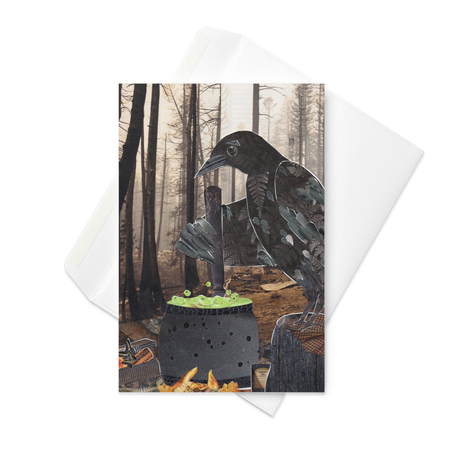 caw-dron greeting card