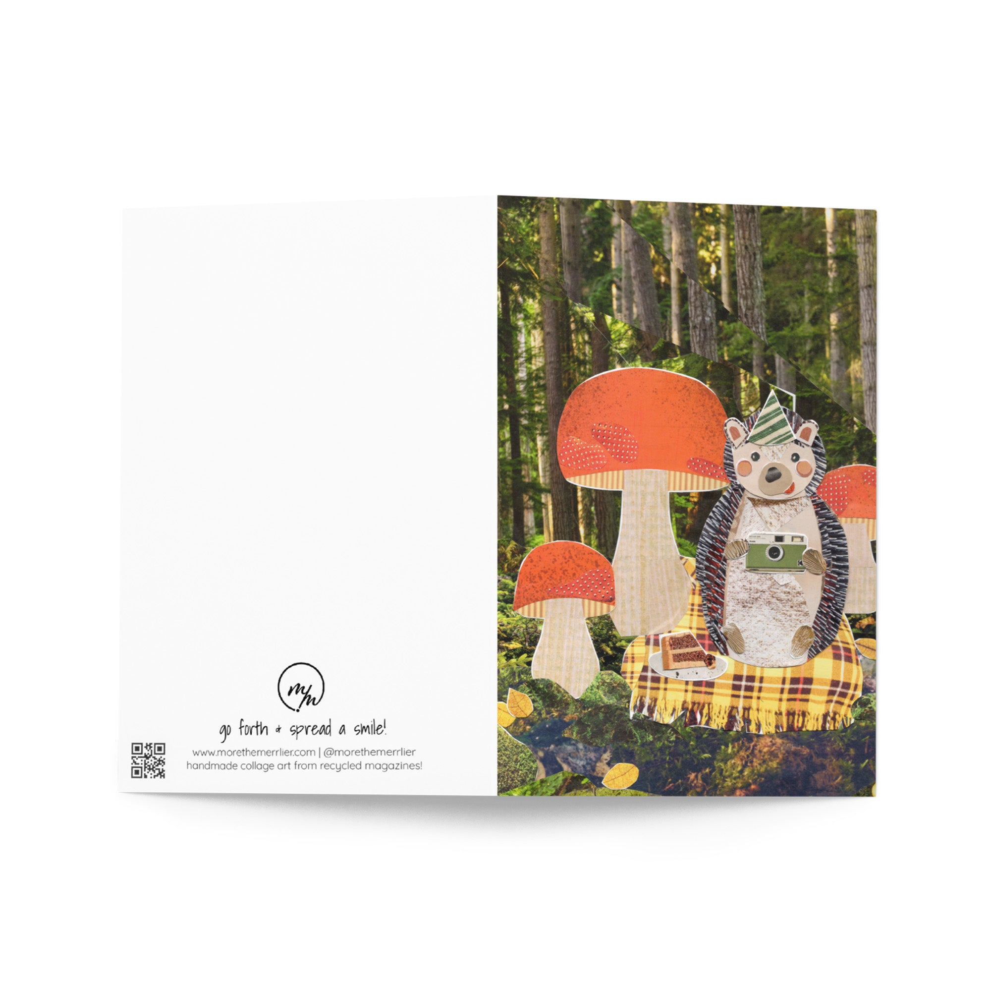 hip hip hedgehog greeting card