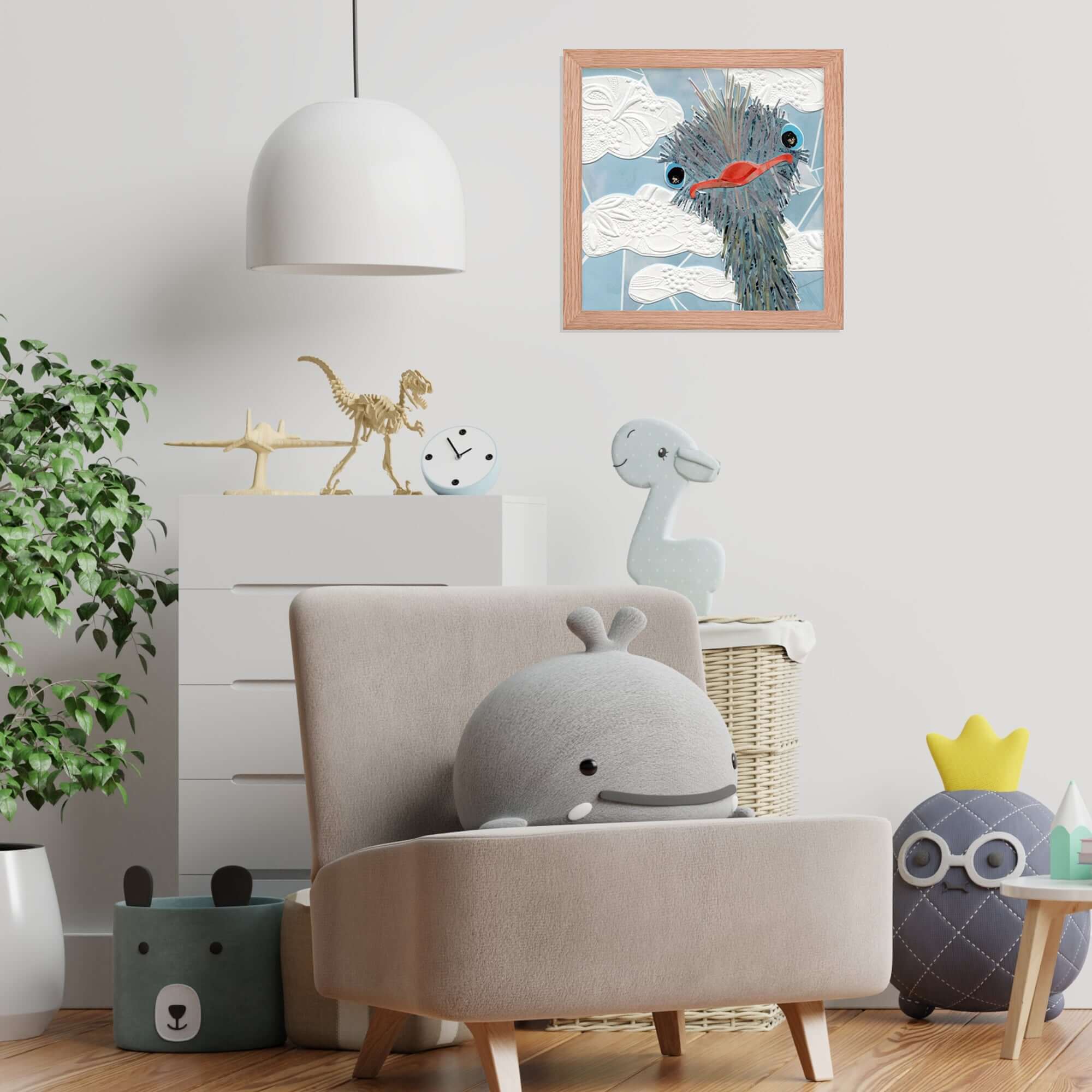 peekaboo print in a room setting