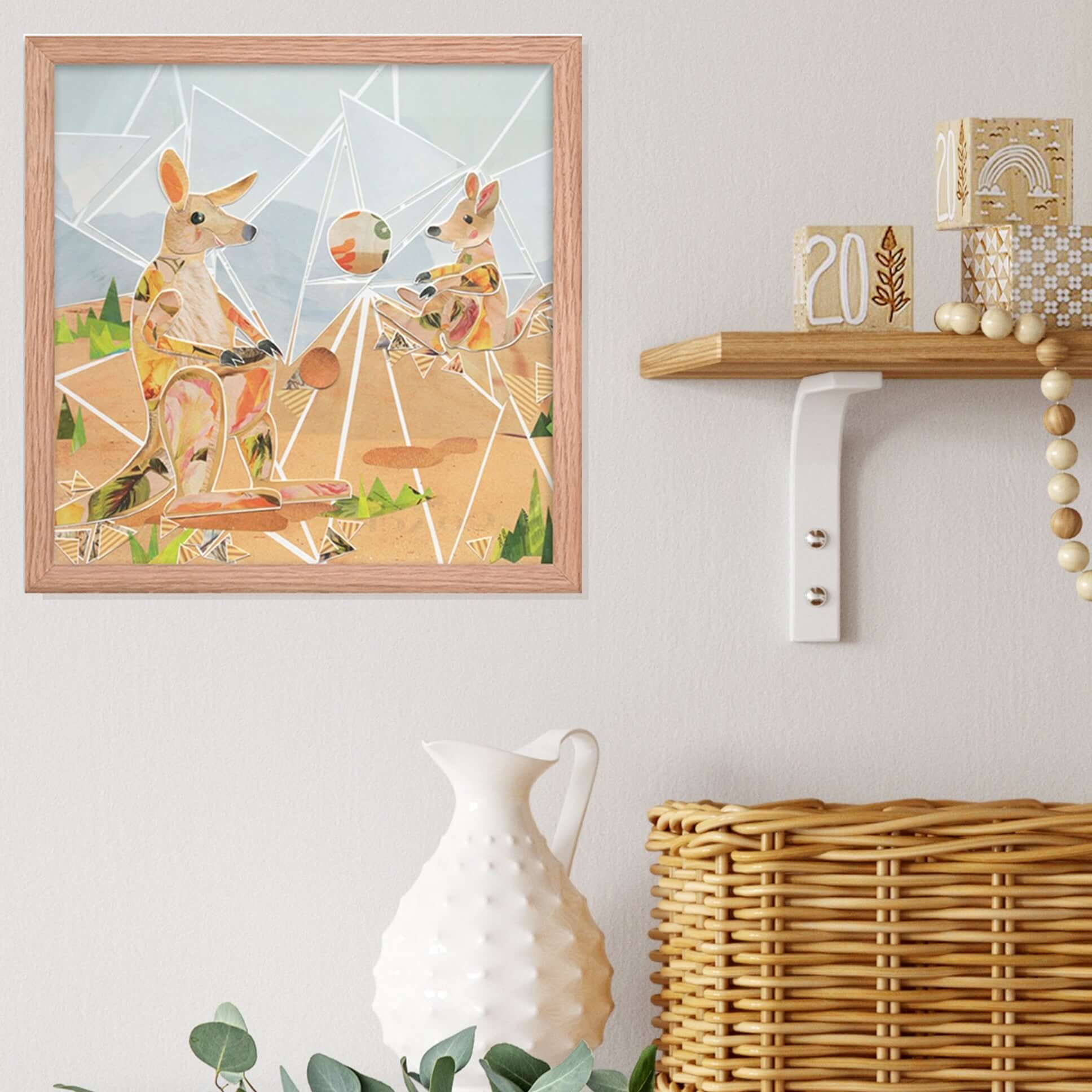 roo skadoo print in a room setting