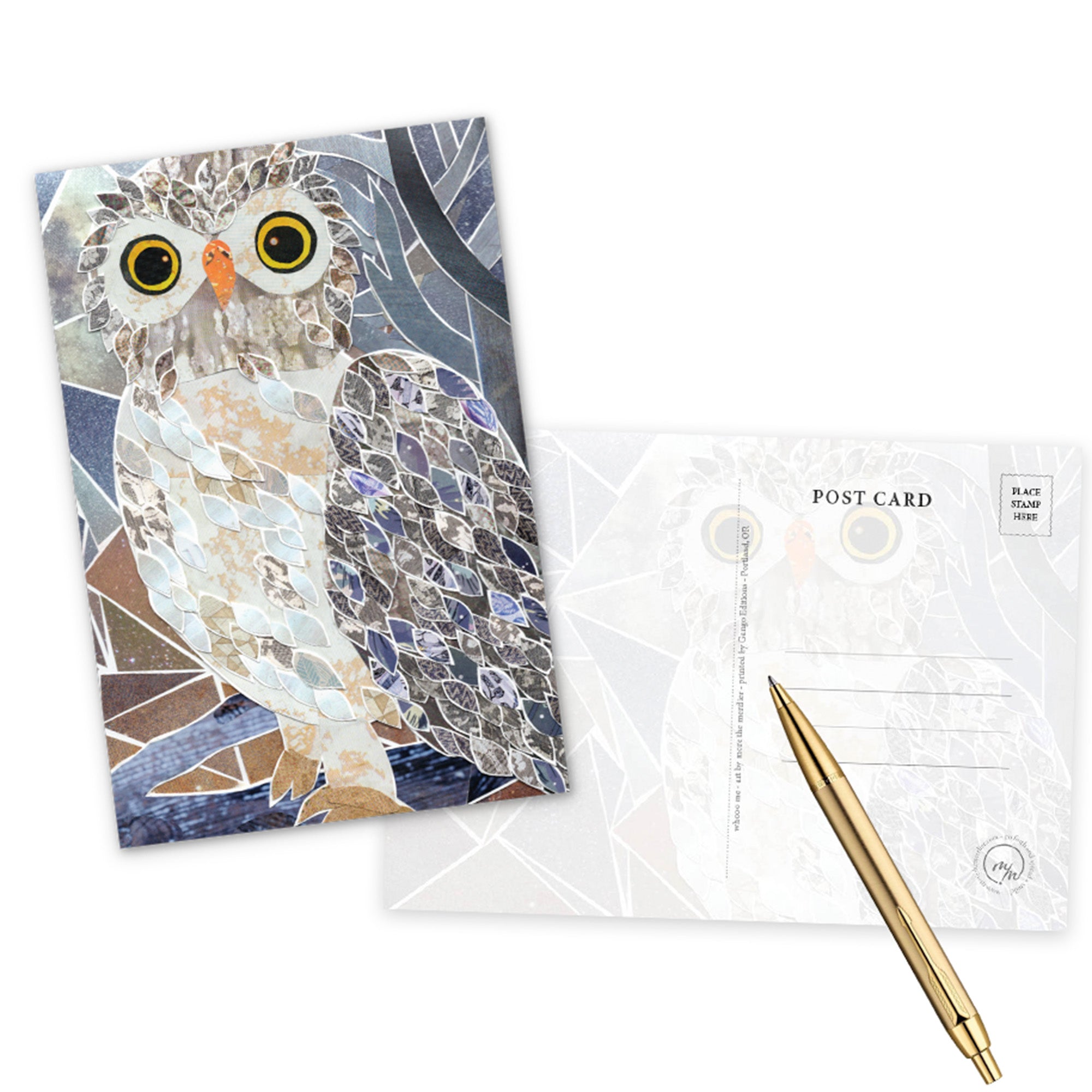 whooo me greeting card