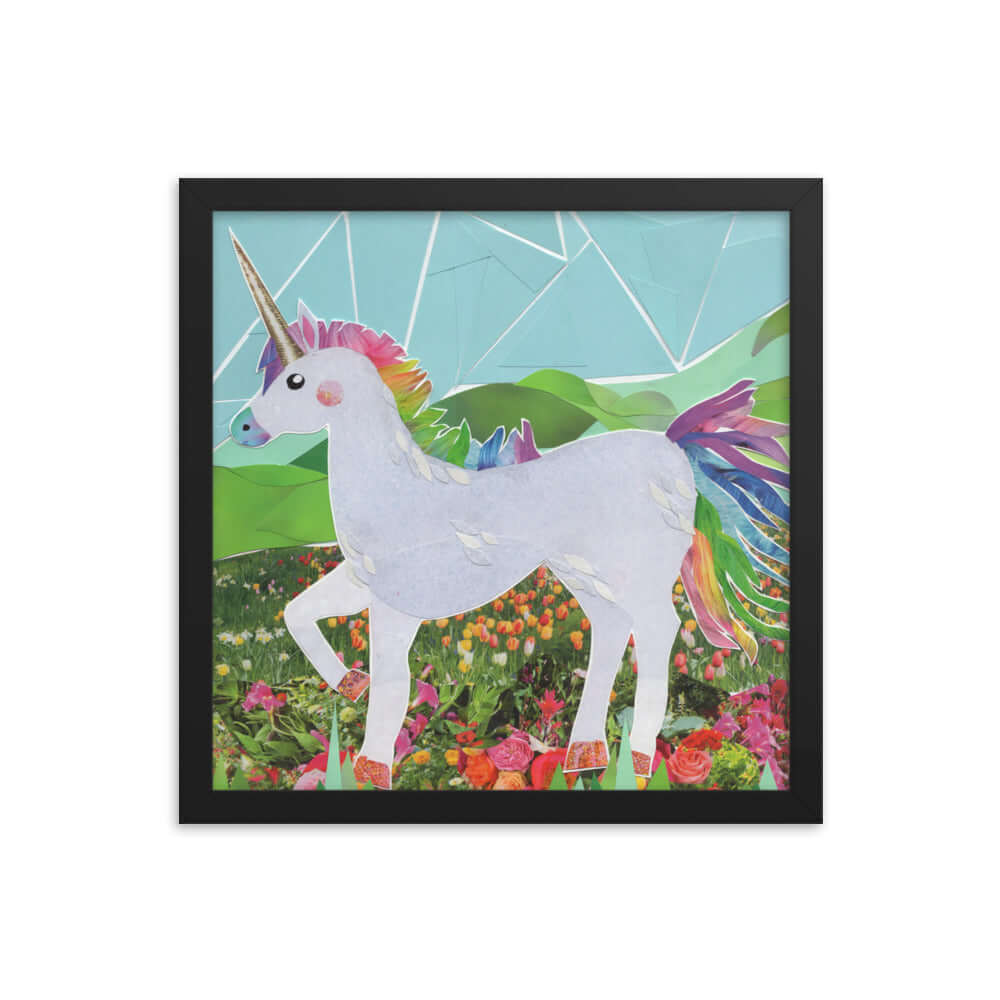 unicorn framed print