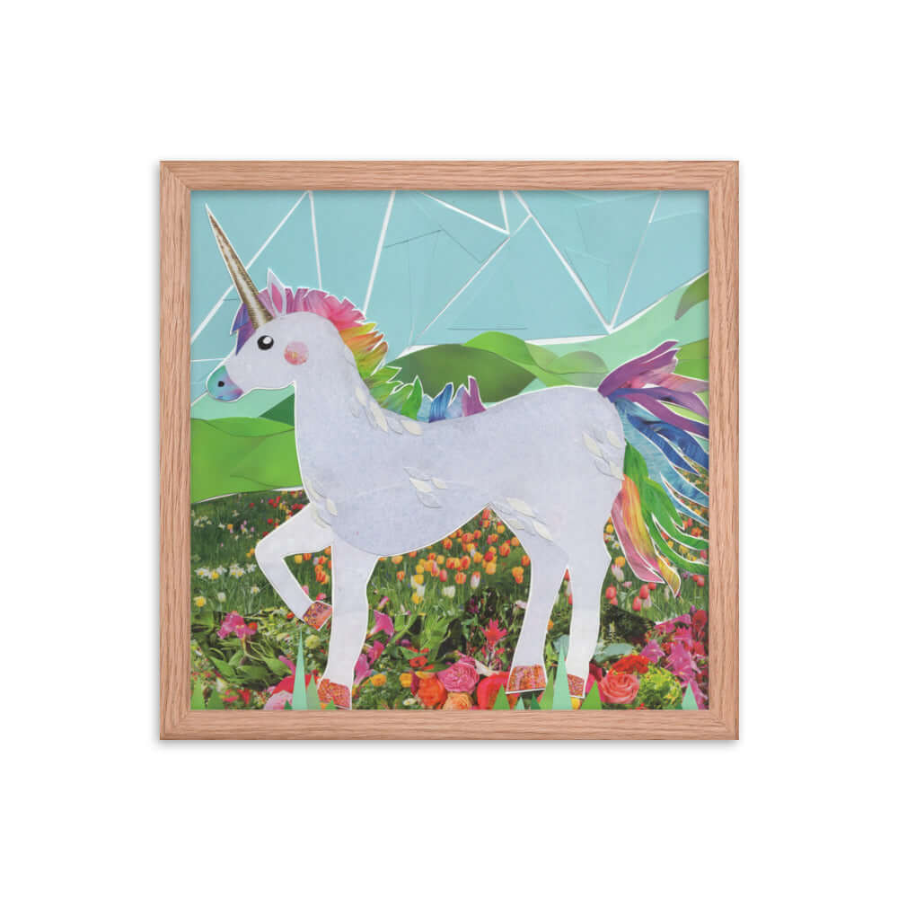 unicorn framed print