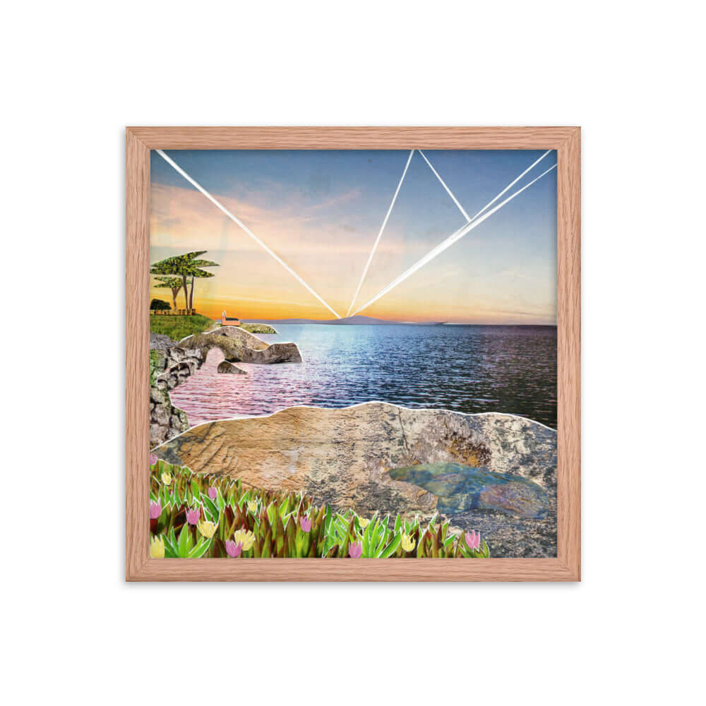 west cliff drive framed print