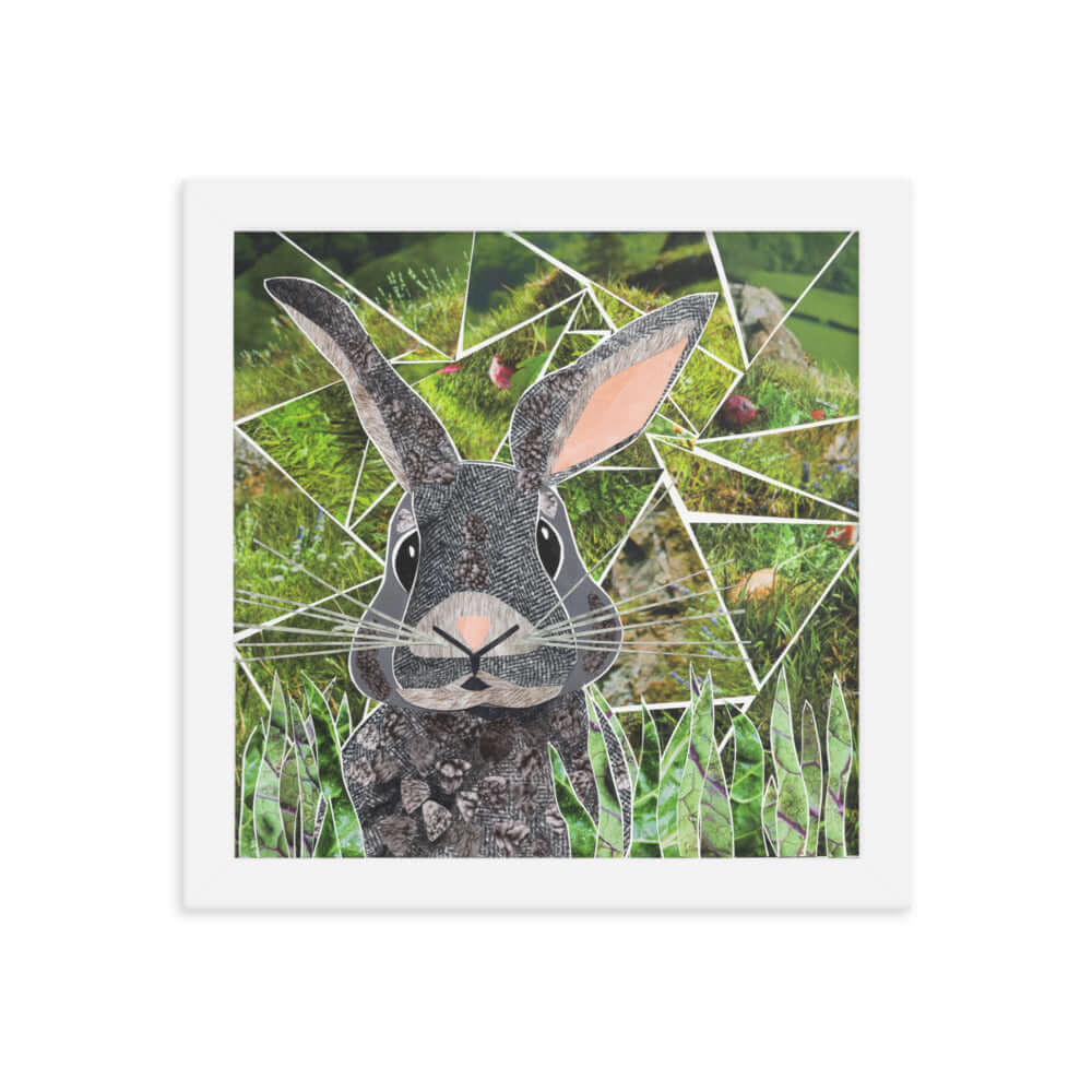 rabbit framed print