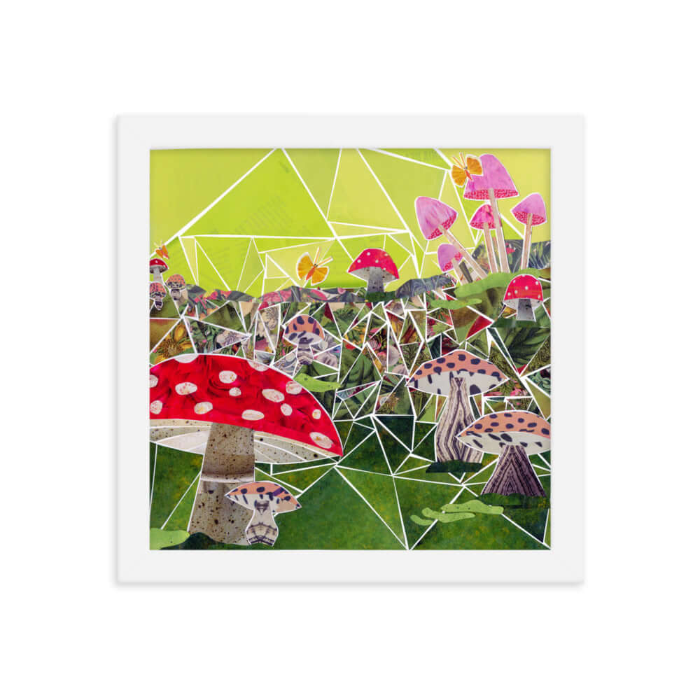 mushrooms framed print