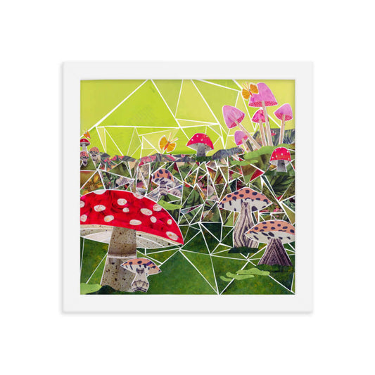 mushrooms framed print