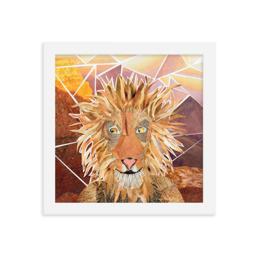 lion framed print