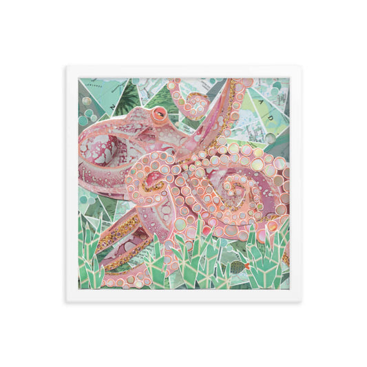 inky the octopus framed print