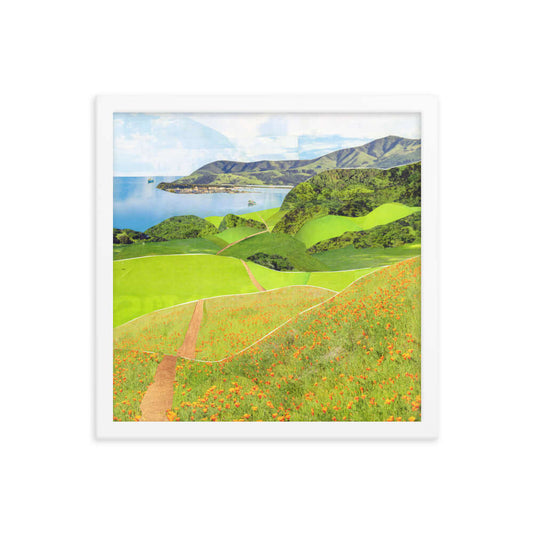 california coastline framed print