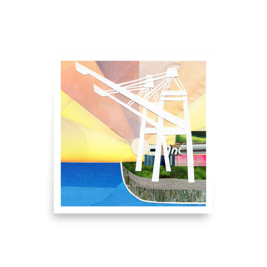 oakland cranes print