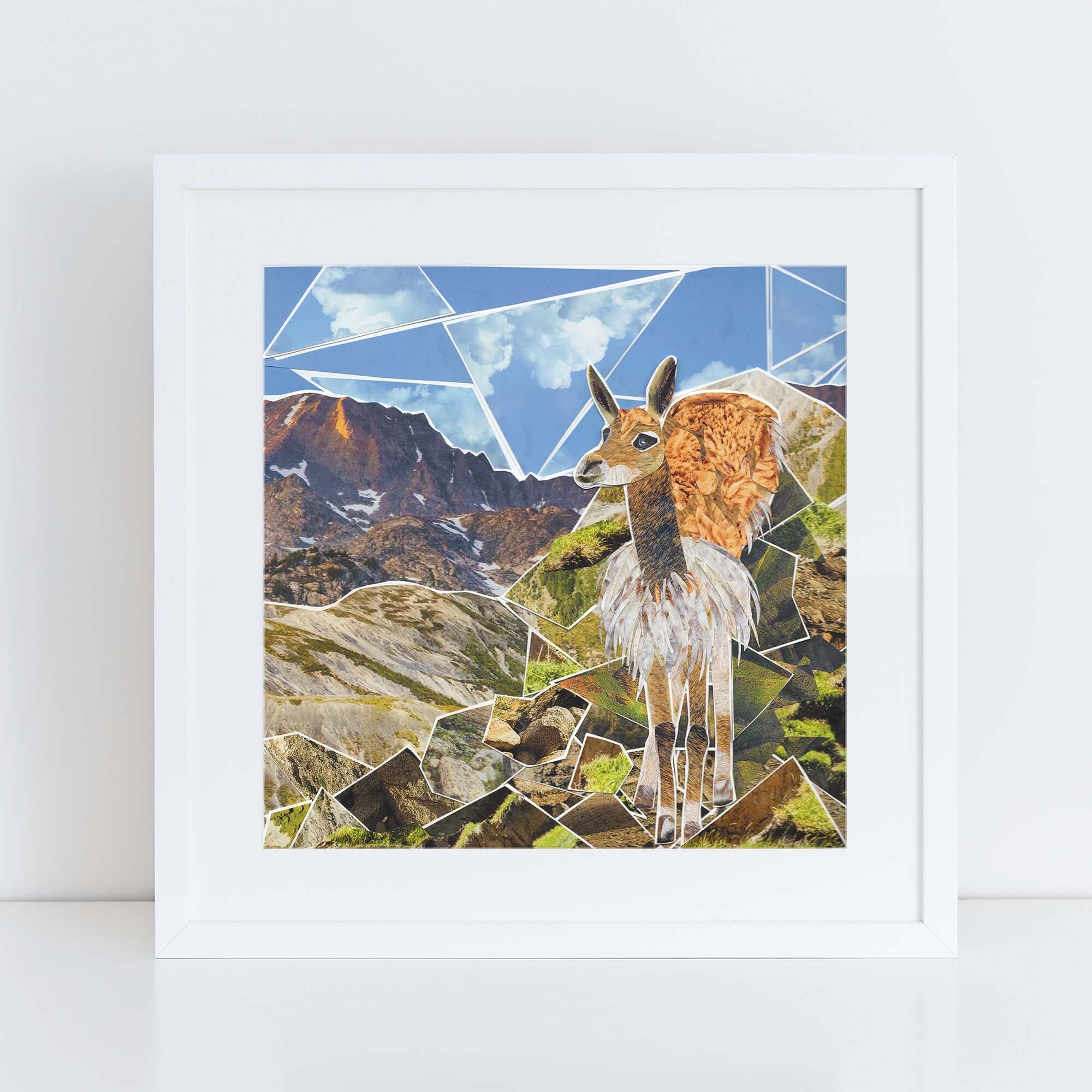 vicuna wall art, more the merrlier collage art square print